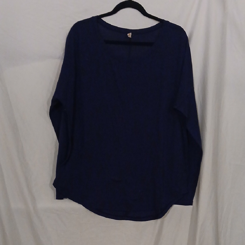 Navy Active Wear Long Sleeve Shirt